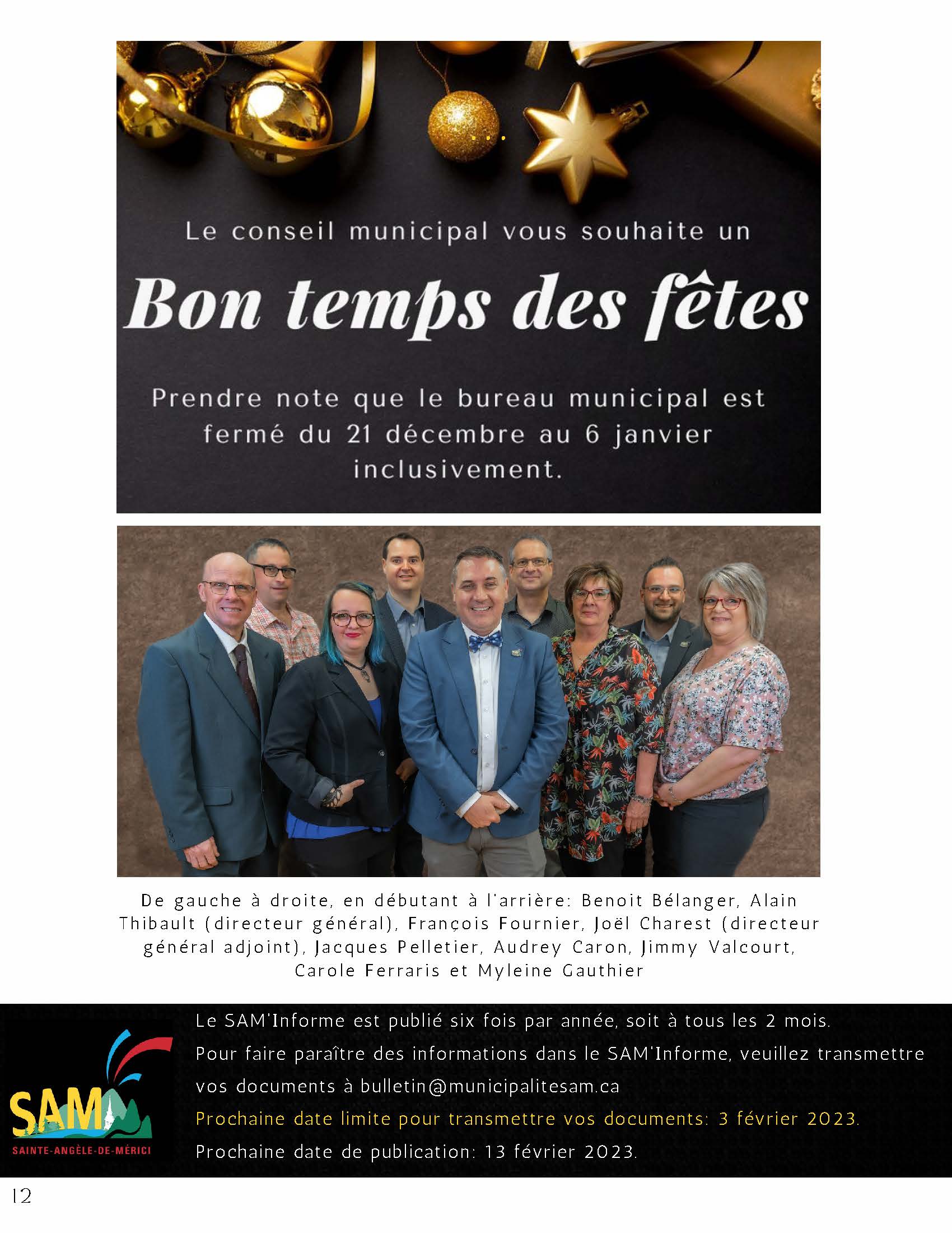 BUREAU MUNICIPAL Municipalité de SainteAngèledeMérici